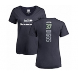 Football Women's Seattle Seahawks #37 Quandre Diggs Navy Blue Backer T-Shirt