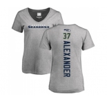 Football Women's Seattle Seahawks #37 Shaun Alexander Ash Backer T-Shirt