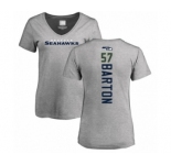 Football Women's Seattle Seahawks #57 Cody Barton Ash Backer T-Shirt