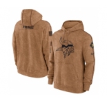 Men's Minnesota Vikings 2023 Brown Salute to Service Pullover Hoodie