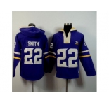 Men's Minnesota Vikings #22 Harrison Smith Purple Player Winning Method Pullover NFL Hoodie