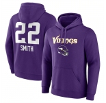 Men's Minnesota Vikings #22 Harrison Smith Purple Team Wordmark Player Name & Number Pullover Hoodie