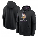 Men's Minnesota Vikings Black 2024 Crucial Catch Club Pullover Hoodie
