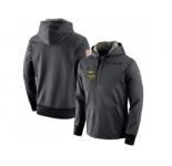 Men's Minnesota Vikings Nike Anthracite Salute to Service Player Performance Hoodie