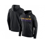 Men's Minnesota Vikings Nike Black Sideline Circuit Pullover Performance Hoodie