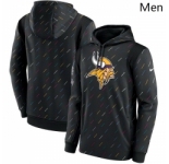 Men's Minnesota Vikings Nike Charcoal 2021 NFL Crucial Catch Therma Pullover Hoodie