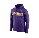 Men's Minnesota Vikings Nike Purple Sideline Circuit Pullover Performance Hooded Sweatshirt