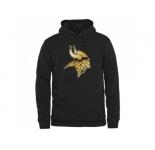 Men's Minnesota Vikings Pro Line Black Gold Collection Pullover Hoodie