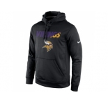 Minnesota Vikings Nike Black Kick Off Staff Performance Pullover Hoodie