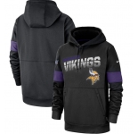 Minnesota Vikings Nike Sideline Team Logo Performance Pullover Hoodie - Black