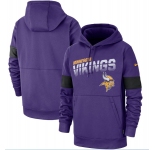 Minnesota Vikings Nike Sideline Team Logo Performance Pullover Hoodie - Purple