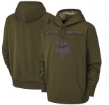 NFL Men's Minnesota Vikings Nike Olive Salute to Service Pullover Hoodie