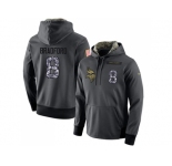 NFL Men's Nike Minnesota Vikings #8 Sam Bradford Stitched Black Anthracite Salute to Service Player Performance Hoodie