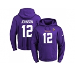 Nike Minnesota Vikings #12 Charles Johnson Purple Name & Number Pullover NFL Hoodie