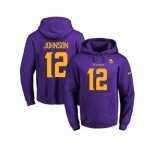 Nike Minnesota Vikings #12 Charles Johnson Purple(Gold No.) Name & Number Pullover NFL Hoodie