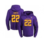 Nike Minnesota Vikings #22 Harrison Smith Purple(Gold No.) Name & Number Pullover NFL Hoodie