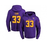 Nike Minnesota Vikings #33 Dalvin Cook Purple(Gold No.) Name & Number Pullover NFL Hoodie