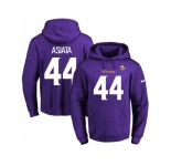 Nike Minnesota Vikings #44 Matt Asiata Purple Name & Number Pullover NFL Hoodie