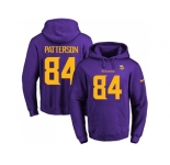 Nike Minnesota Vikings #84 Cordarrelle Patterson Purple(Gold No.) Name & Number Pullover NFL Hood
