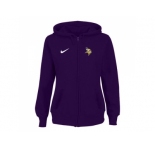 Women Minnesota Vikings Stadium Rally Full Zip Hoodie Purple