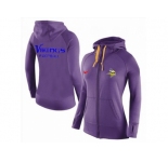 Women Nike Minnesota Vikings Full-Zip Performance Hoodie Purple_1