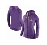 Women Nike Minnesota Vikings Full-Zip Performance Hoodie Purple_2