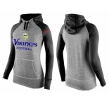 Women Nike Minnesota Vikings Performance Hoodie Grey & Black