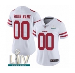 Women's San Francisco 49ers Customized White Vapor Untouchable Custom Limited Super Bowl LIV Bound Football Jersey