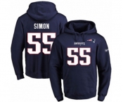 Football Men's New England Patriots #55 John Simon Navy Blue Name & Number Pullover Hoodie