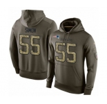 Football New England Patriots #55 John Simon Green Salute To Service Men's Pullover Hoodie