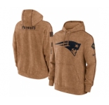 Men's New England Patriots 2023 Brown Salute to Service Pullover Hoodie