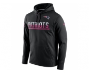 Men's New England Patriots Black Breast Cancer Awareness Circuit Performance Pullover Hoodie