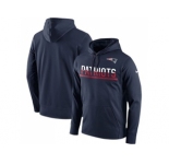 Men's New England Patriots Nike Navy Sideline Circuit Pullover Performance Hoodie