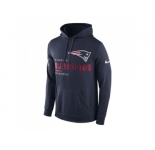 Men's New England Patriots Nike Navy Super Bowl LI Bound Team Travel Circuit Performance Pullover Hoodie