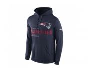 Men's New England Patriots Nike Navy Super Bowl LI Bound Team Travel Circuit Performance Pullover Hoodie