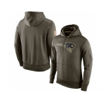 Men's New England Patriots Nike Olive Salute To Service KO Performance Hoodie