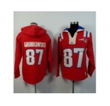 New England Patriots #87 Rob Gronkowski red Player Winning Method Pullover Hoodie