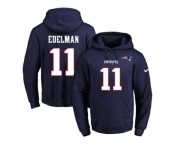 Nike New England Patriots #11 Julian Edelman Navy Blue Name & Number Pullover NFL Hoodie