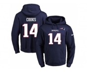 Nike New England Patriots #14 Brandin Cooks Navy Blue Name & Number Pullover NFL Hoodie