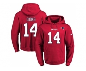 Nike New England Patriots #14 Brandin Cooks Red Name & Number Pullover NFL Hoodie