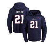 Nike New England Patriots #21 Malcolm Butler Navy Blue Name & Number Pullover NFL Hoodie