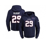 Nike New England Patriots #29 LeGarrette Blount Navy Blue Name & Number Pullover NFL Hoodie