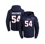 Nike New England Patriots #54 Dont'a Hightower Navy Blue Name & Number Pullover NFL Hoodie