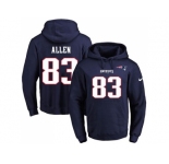 Nike New England Patriots #83 Dwayne Allen Navy Blue Name & Number Pullover NFL Hoodie