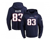 Nike New England Patriots #83 Dwayne Allen Navy Blue Name & Number Pullover NFL Hoodie