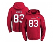 Nike New England Patriots #83 Dwayne Allen Red Name & Number Pullover NFL Hoodie