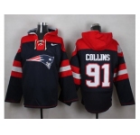 Nike New England Patriots #91 Jamie Collins Navy Blue Player Pullover NFL Hoodie