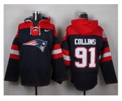 Nike New England Patriots #91 Jamie Collins Navy Blue Player Pullover NFL Hoodie
