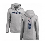 Football Women's New England Patriots #55 John Simon Ash Backer Pullover Hoodie