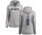 NFL Women's Nike New England Patriots #10 Josh Gordon Ash Backer Pullover Hoodie